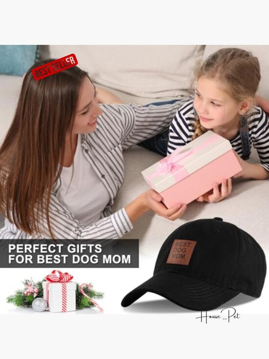 Best Dog Mom Gifts for Women - Cotton Baseball Cap Adjustable Sun Protection Hat